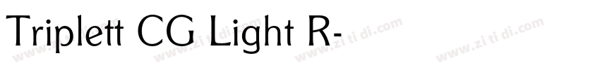 Triplett CG Light R字体转换